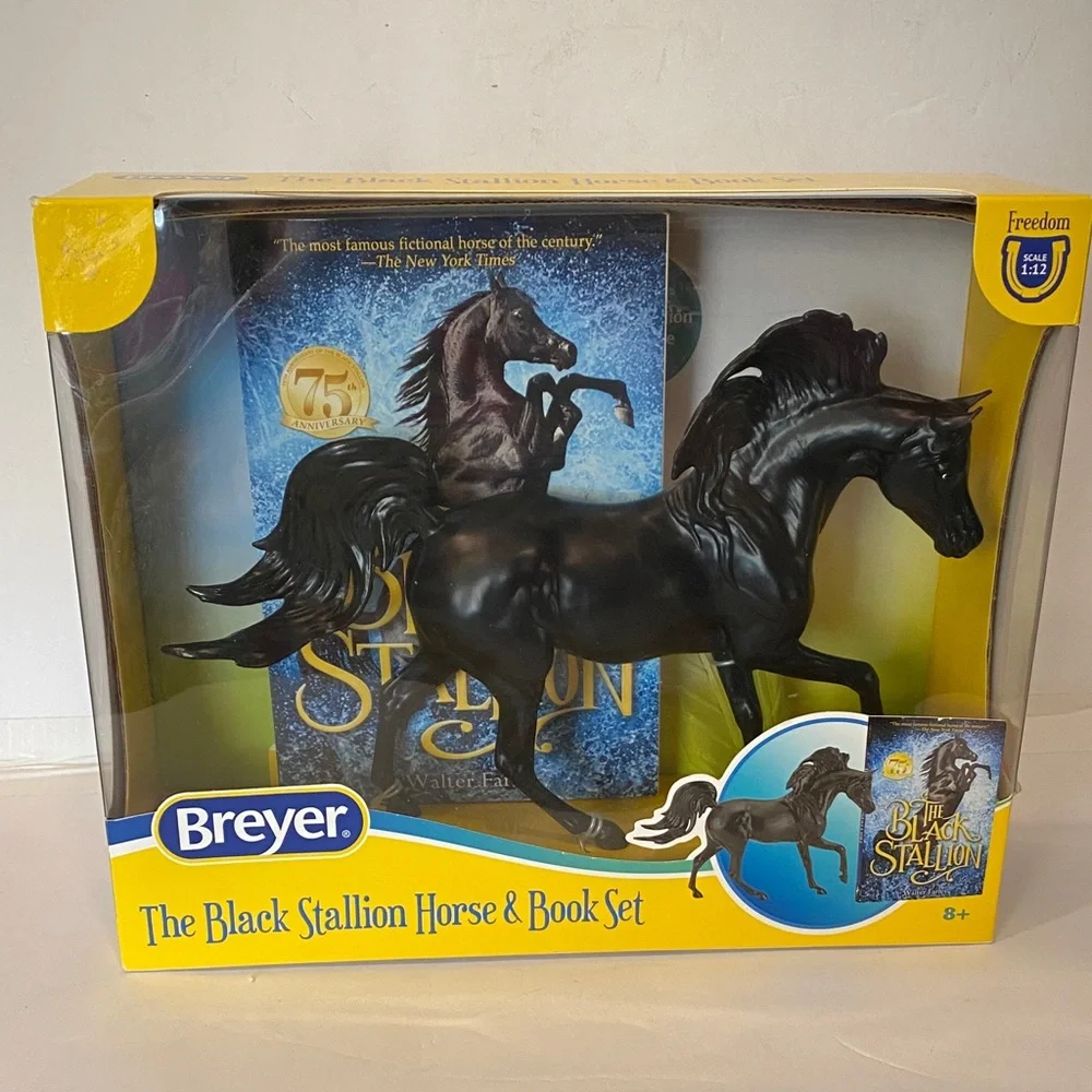 NIOB Breyer Black Stallion Collectible Horse & Book Set - Black